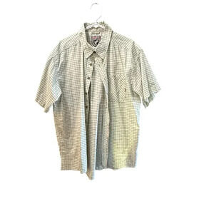 Ducks Unlimited Green Plaid Button-Down Casual Shirt Size L